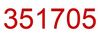 Number 351705 red image
