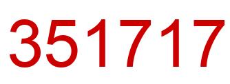 Number 351717 red image