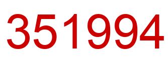 Number 351994 red image
