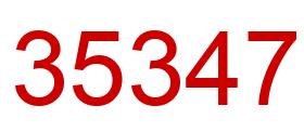Number 35347 red image