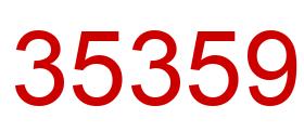 Number 35359 red image