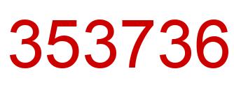 Number 353736 red image