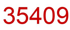 Number 35409 red image