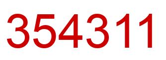 Number 354311 red image
