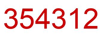 Number 354312 red image