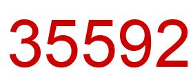 Number 35592 red image