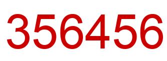 Number 356456 red image