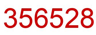 Number 356528 red image