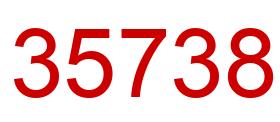 Number 35738 red image