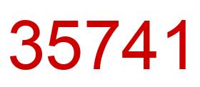 Number 35741 red image