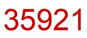 Number 35921 red image