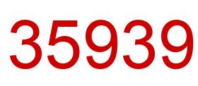 Number 35939 red image