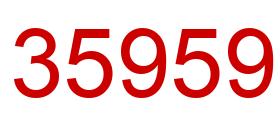 Number 35959 red image