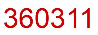 Number 360311 red image