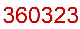 Number 360323 red image