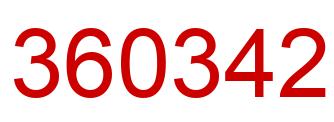 Number 360342 red image