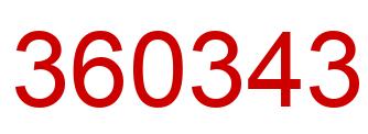 Number 360343 red image