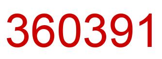 Number 360391 red image