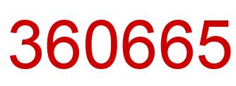 Number 360665 red image