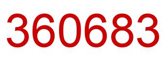 Número 360683 imagen rojo