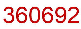 Number 360692 red image