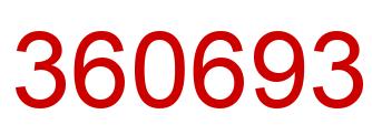 Number 360693 red image