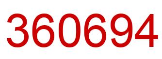 Number 360694 red image