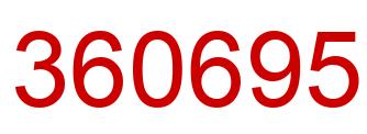 Número 360695 imagen rojo