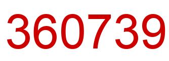 Número 360739 imagen rojo