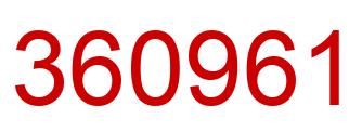 Number 360961 red image