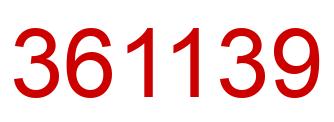 Number 361139 red image