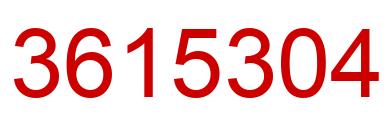 Número 3615304 imagen rojo