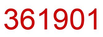 Number 361901 red image