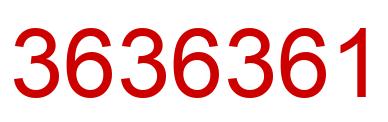 Number 3636361 red image