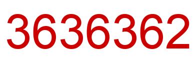 Number 3636362 red image