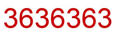 Number 3636363 red image