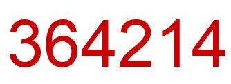 Número 364214 imagen rojo