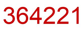 Número 364221 imagen rojo