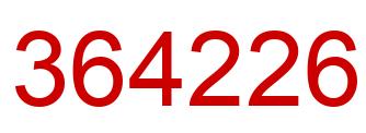 Number 364226 red image