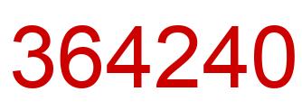 Number 364240 red image