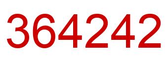 Number 364242 red image