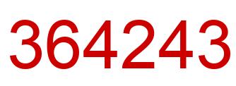 Number 364243 red image