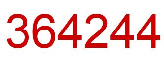Number 364244 red image