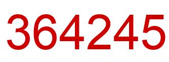 Number 364245 red image