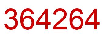 Number 364264 red image