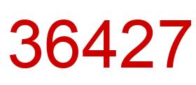 Number 36427 red image