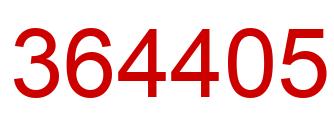 Number 364405 red image