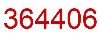 Number 364406 red image