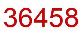 Number 36458 red image