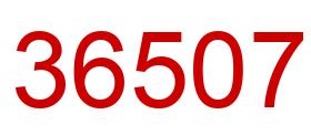 Number 36507 red image